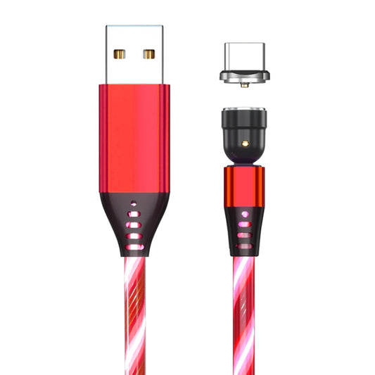 2.4A USB to USB-C / Type-C 540 Degree Bendable Streamer Magnetic Data Cable, Cable Length: 1m (Red) - Mobile Accessories by buy2fix | Online Shopping UK | buy2fix