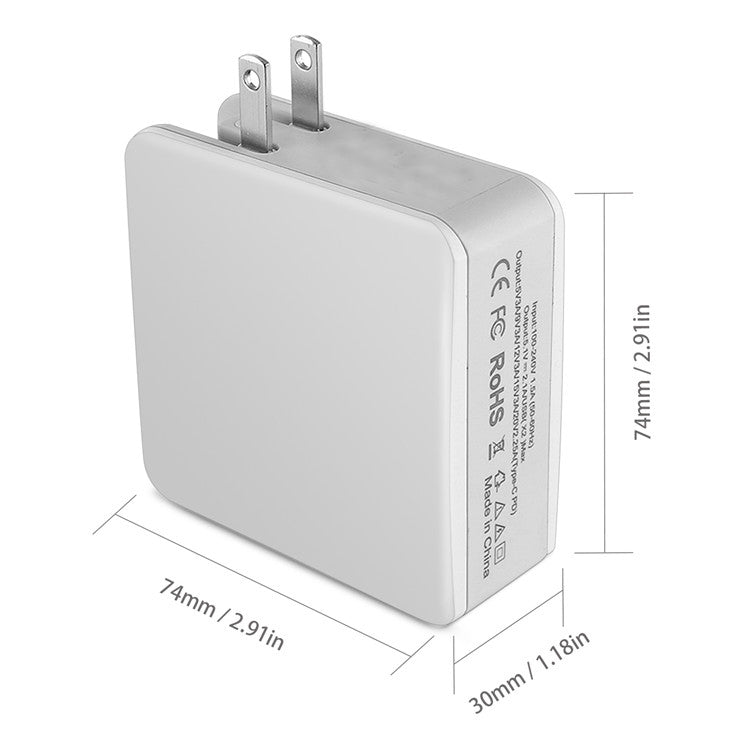 LN45 68W QC 3.0 / PD USB-C / Type-C + QC 3.0 USB + USB Ports Foldable Charger, US Plug - Mobile Accessories by buy2fix | Online Shopping UK | buy2fix