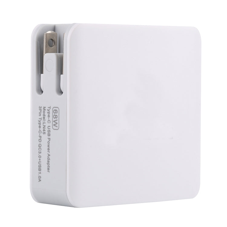 LN45 68W QC 3.0 / PD USB-C / Type-C + QC 3.0 USB + USB Ports Foldable Charger, US Plug - Mobile Accessories by buy2fix | Online Shopping UK | buy2fix