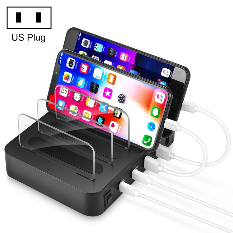 45W PD USB-C / Type-C + 18W PD USB-C / Type-C + 18W QC 3.0 USB + USB Ports Smart Charger with Detachable Bezel, US Plug - Multifunction Charger by buy2fix | Online Shopping UK | buy2fix