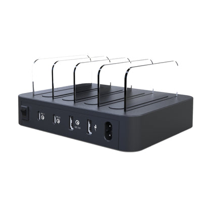 45W PD USB-C / Type-C + 18W PD USB-C / Type-C + 18W QC 3.0 USB + USB Ports Smart Charger with Detachable Bezel, UK Plug - Multifunction Charger by buy2fix | Online Shopping UK | buy2fix
