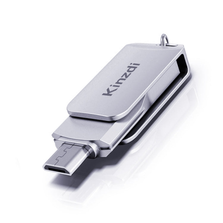 Kinzdi 32GB USB + Type-C Interface Metal Twister Flash Disk V8 (Silver) - USB Flash Drives by Kinzdi | Online Shopping UK | buy2fix