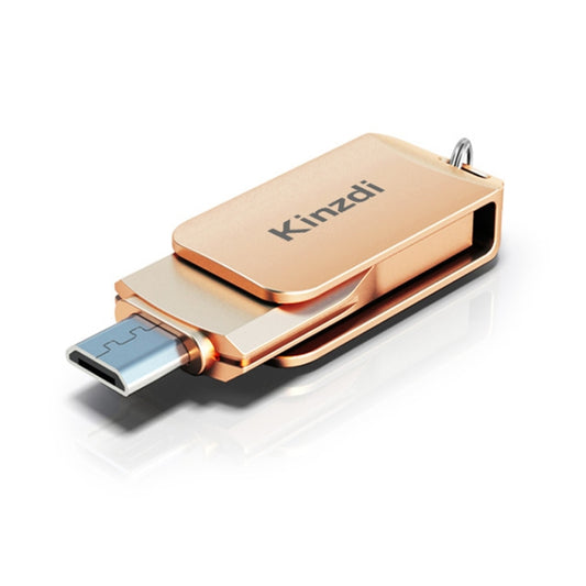 Kinzdi 64GB USB + Type-C Interface Metal Twister Flash Disk V8 (Rose Gold) by Kinzdi