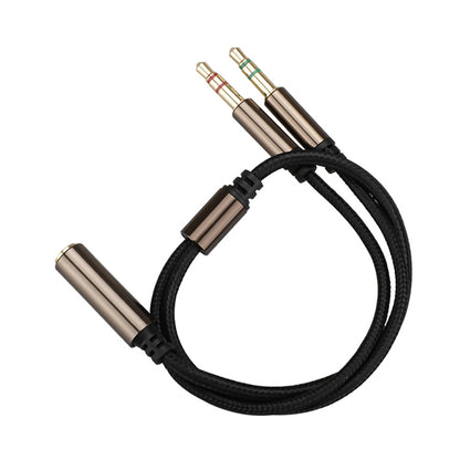 ZS0135 For SteelSeries Arctis 3 / 5 / 7 3.5mm Female to Dual 3.5mm Male Earphone Adapter Cable, Cable Length: 30cm - Headset Accessories by buy2fix | Online Shopping UK | buy2fix