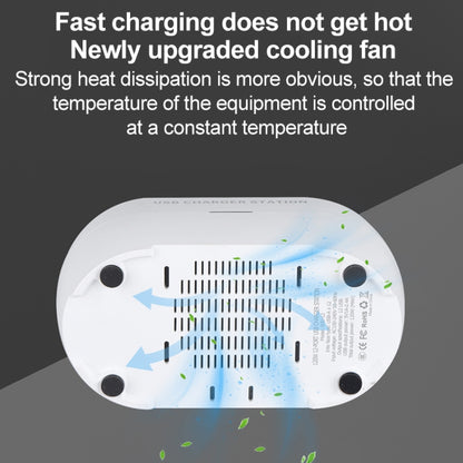 830-12 120W 12 USB Ports Multifunction Smart Charger Station AC100-240V, US Plug(White) - Multifunction Charger by buy2fix | Online Shopping UK | buy2fix