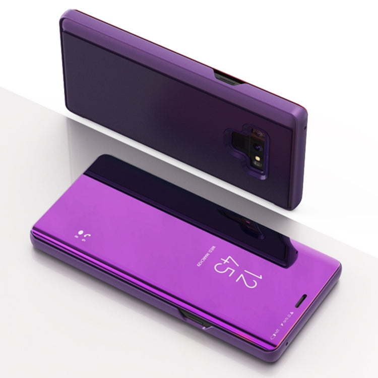 Mirror Clear View Horizontal Flip PU Leather Case for Galaxy Note 9 , with Holder(Purple) - Samsung Accessories by buy2fix | Online Shopping UK | buy2fix