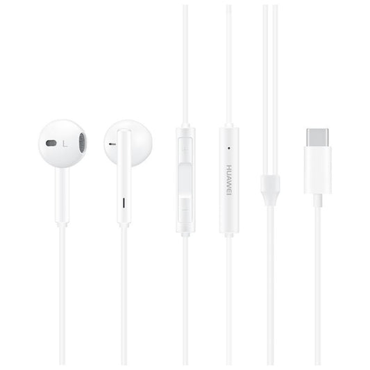 Original Huawei CM33 Type-C Headset Wire Control In-Ear Earphone with Mic, For Huawei P20 Series, Mate 10 Series(White) by Huawei