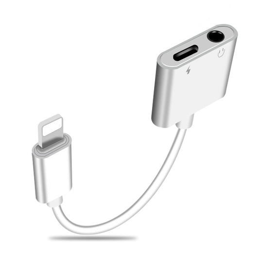 2 in 1 3.5mm to USB-C / Type-C Audio Charging Converter Adapter(White) by buy2fix