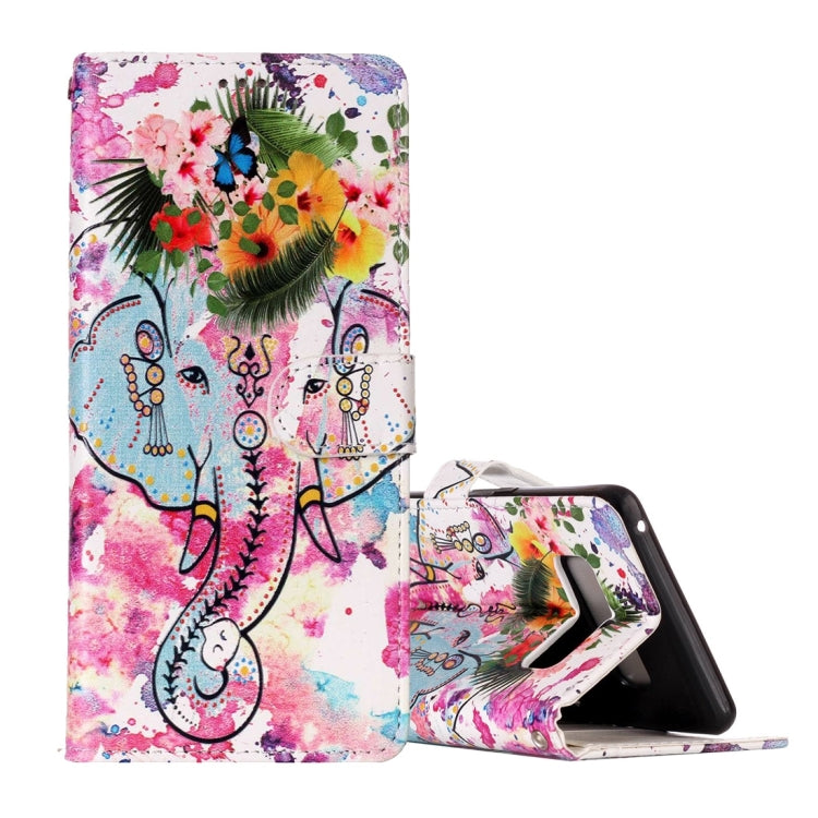 For Galaxy Note 8 Embossed Flower Elephant Pattern Horizontal Flip Leather Case with Holder & Card Slots & Wallet & Photo Frame - Galaxy Phone Cases by buy2fix | Online Shopping UK | buy2fix