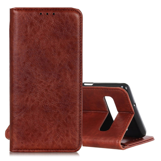 Magnetic Retro Crazy Horse Texture Horizontal Flip Leather Case for Galaxy S10 5G, with Holder & Card Slots & Photo Frame (Brown) by buy2fix
