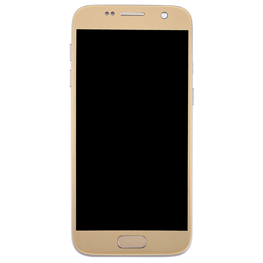 OLED LCD Screen for Galaxy S7 / G930V Digitizer Full Assembly with Frame (Gold) by buy2fix