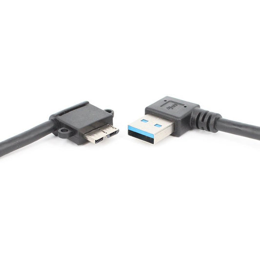 2 PCS USB 3.0 Right Elbow Male to Micro USB 3.0 Elbow Charging Data Cable, Cable Length: 27cm by buy2fix