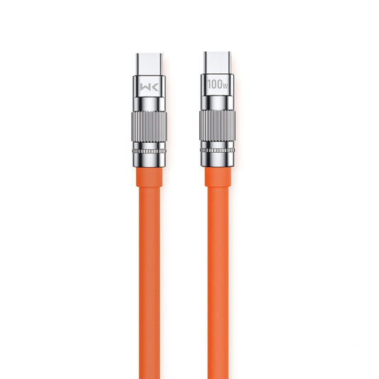 WK WDC-188 Qjie Series 100W USB-C/Type-C to USB-C/Type-C Fast Charge Data Cable, Length: 1m (Orange) -  by WK | Online Shopping UK | buy2fix