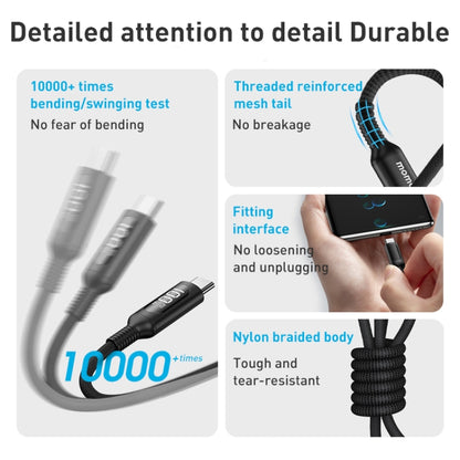 MOMAX DC22 1.2m USB-C / Type-C to USB-C / Type-C PD 100W Digital Display Braided Data Sync Charge Cable (Black) -  by MOMAX | Online Shopping UK | buy2fix