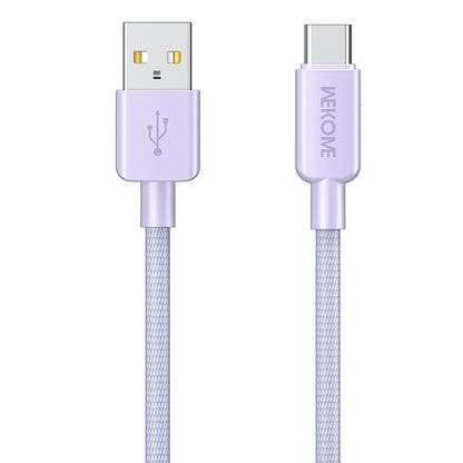 WEKOME WDC-03 Tidal Energy Series 6A USB to USB-C/Type-C Braided Data Cable, Length: 1m (Purple) -  by WK | Online Shopping UK | buy2fix