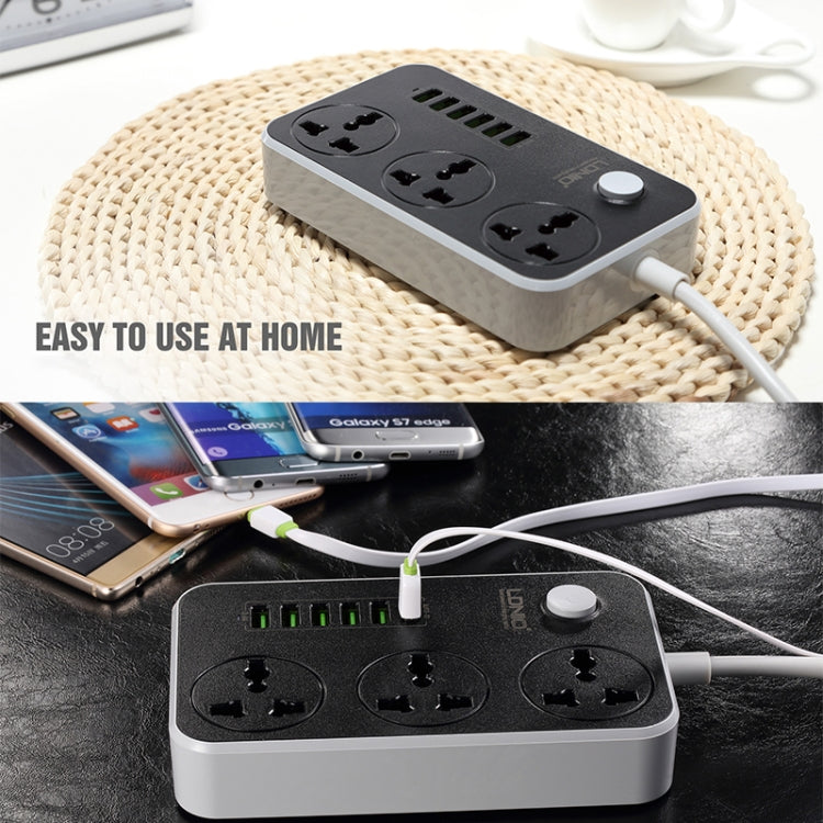 LDNIO SC3604 6 x USB Ports Multi-function Travel Home Office Socket, Cable Length: 2m, US Plug - Consumer Electronics by LDNIO | Online Shopping UK | buy2fix