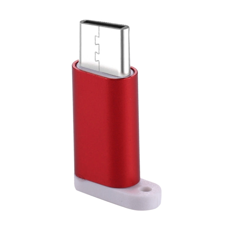 Type-C Male to Micro USB 2.0 Female Converter Adapter(Red) - Audio Adapter by buy2fix | Online Shopping UK | buy2fix