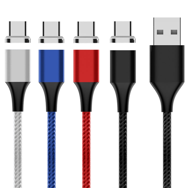M11 3A USB to USB-C / Type-C Nylon Braided Magnetic Data Cable, Cable Length: 1m (Blue) - Mobile Accessories by buy2fix | Online Shopping UK | buy2fix