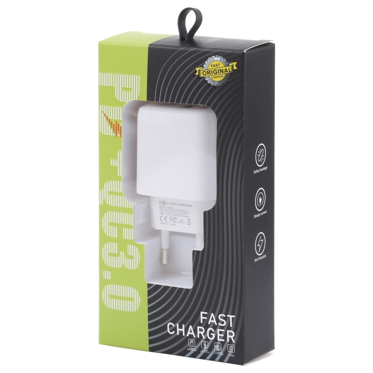 LZ-215A+C 20W QC 3.0 USB + PD 3.0 USB-C / Type-C Fast Charging Travel Charger, EU Plug - USB Charger by buy2fix | Online Shopping UK | buy2fix