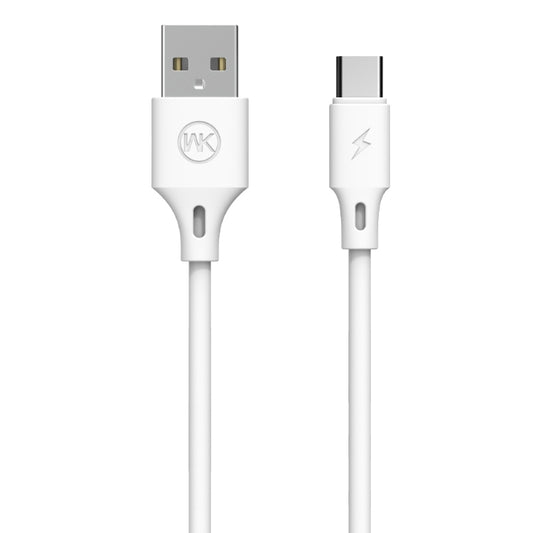 WK WDC-092 2m 2.4A Max Output Full Speed Pro Series USB to USB-C / Type-C Data Sync Charging Cable (White) - USB-C & Type-C Cable by WK | Online Shopping UK | buy2fix