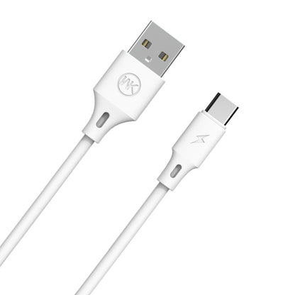 WK WDC-092 2m 2.4A Max Output Full Speed Pro Series USB to USB-C / Type-C Data Sync Charging Cable (White) - USB-C & Type-C Cable by WK | Online Shopping UK | buy2fix