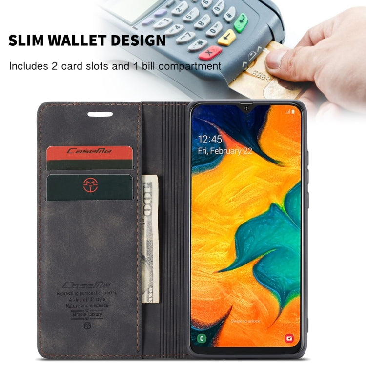 CaseMe-013 Multifunctional Retro Frosted Horizontal Flip Leather Case for Galaxy A40, with Card Slot & Holder & Wallet(Black) - Galaxy Phone Cases by CaseMe | Online Shopping UK | buy2fix