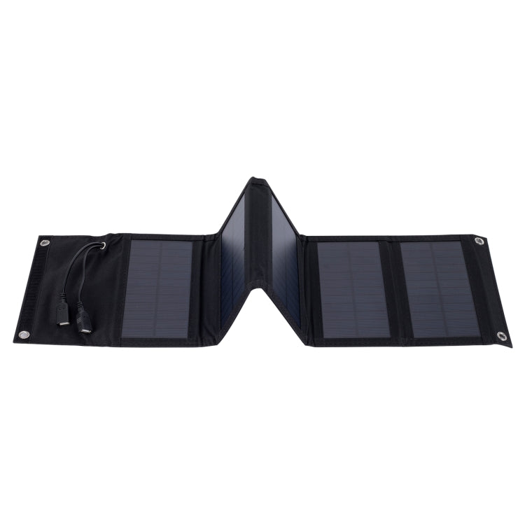 10W Monocrystalline Silicon Foldable Solar Panel Outdoor Charger with 5V Dual USB Ports (Black) - Charger by buy2fix | Online Shopping UK | buy2fix