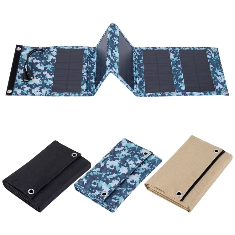 10W Monocrystalline Silicon Foldable Solar Panel Outdoor Charger with 5V Dual USB Ports (Camouflage) - Charger by buy2fix | Online Shopping UK | buy2fix