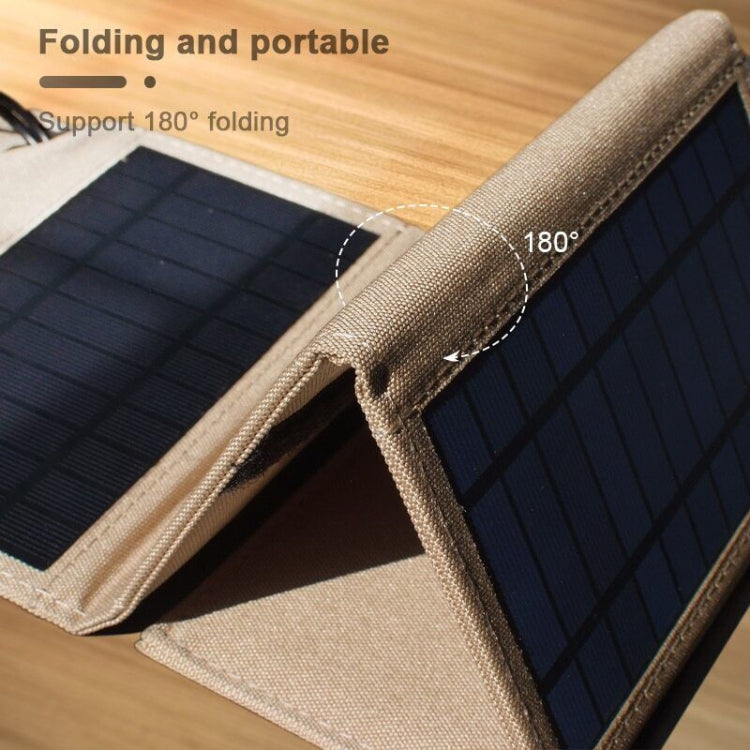 10W Monocrystalline Silicon Foldable Solar Panel Outdoor Charger with 5V Dual USB Ports (Black) - Charger by buy2fix | Online Shopping UK | buy2fix