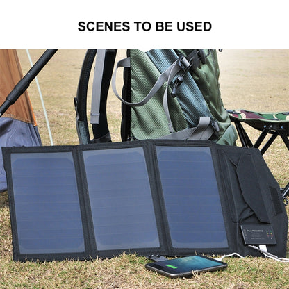 ALLPOWERS Solar Battery Charger Portable 5V 15W Dual USB+ Type-C Portable Solar Panel Charger Outdoors Foldable Solar Panel - Charger by buy2fix | Online Shopping UK | buy2fix