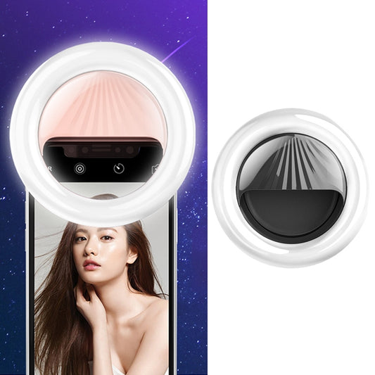 RK34 Rechargeable Beauty Selfie Light Selfie Clip Flash Fill Light (Black) - Consumer Electronics by buy2fix | Online Shopping UK | buy2fix