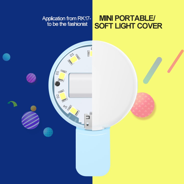RK17 Mini and Portable Live Show Beauty Artifact 3 Levels of Brightness Warm and White Light Fill Light with 9 LED Light, For iPhone, Galaxy, Huawei, Xiaomi, LG, HTC and Other Smart Phones(Black) - Consumer Electronics by buy2fix | Online Shopping UK | buy2fix