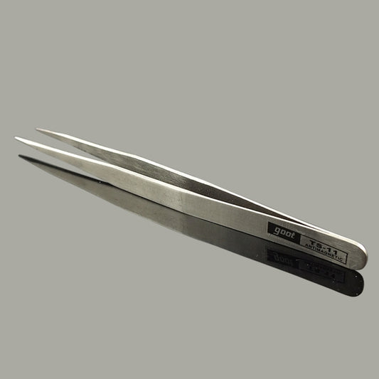 Gooi TS-11 Steel Straight Tweezers (Silver) by buy2fix