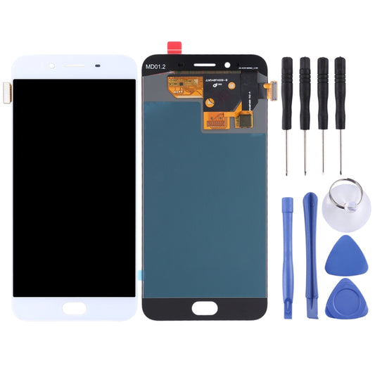 Original LCD Screen for OPPO R9s with Digitizer Full Assembly (White) by buy2fix
