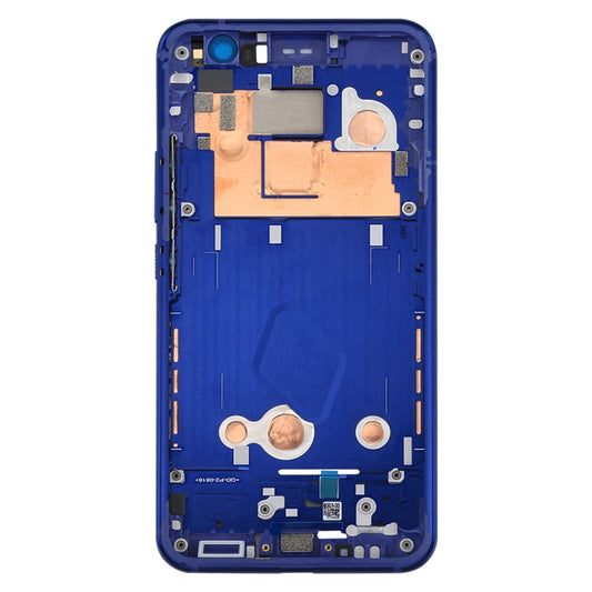 for HTC U11 Front Housing LCD Frame Bezel Plate(Dark Blue) by buy2fix