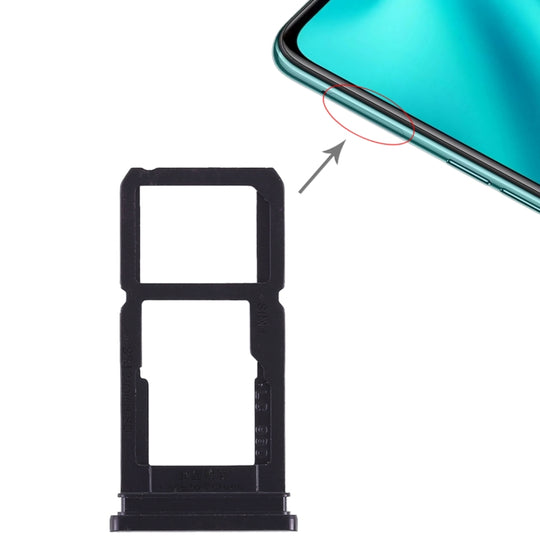 SIM-Kartenfach + SIM-Kartenfach / Micro-SD-Kartenfach für OPPO R15 (Schwarz)