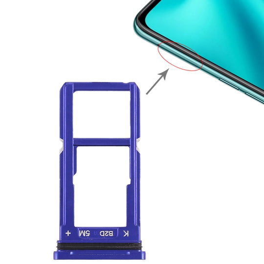 SIM-Kartenfach + SIM-Kartenfach / Micro-SD-Kartenfach für OPPO R15 (Blau)