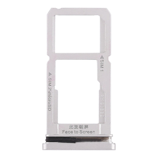 For OPPO R15 SIM Card Tray + SIM Card Tray / Micro SD Card Tray (Silver) by buy2fix