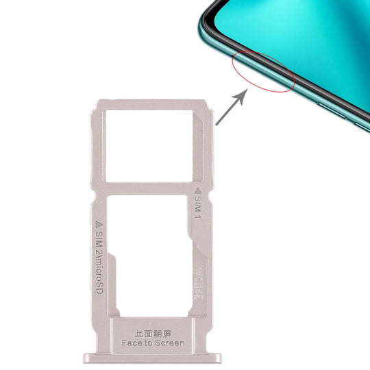 SIM-Kartenfach + SIM-Kartenfach / Micro-SD-Kartenfach für OPPO R11 Plus (Silber)
