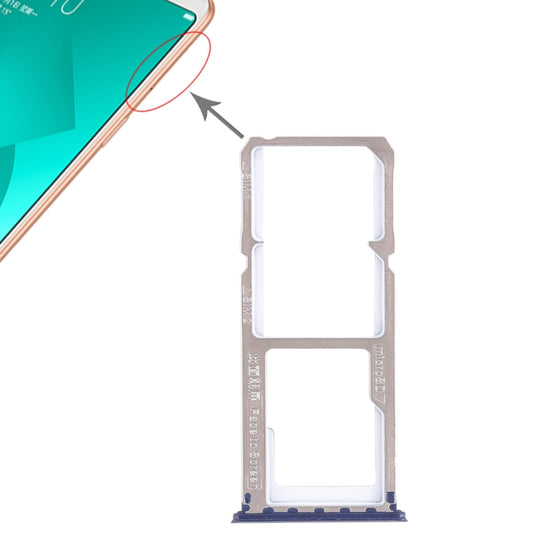 2 x SIM-Kartenfach + Micro-SD-Kartenfach für OPPO A83 (Blau)