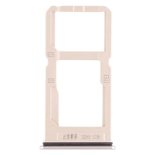 For Vivo X20 Plus SIM Card Tray + SIM Card Tray / Micro SD Card Tray (Gold) by buy2fix