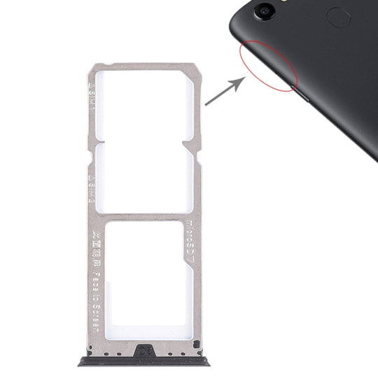 2 x SIM-Kartenfach + Micro-SD-Kartenfach für OPPO A73 / F5 (Schwarz)
