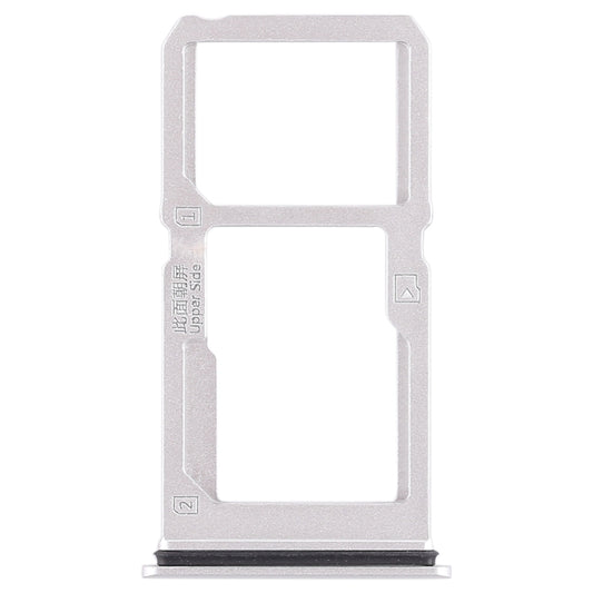 For Vivo X21i SIM Card Tray + SIM Card Tray / Micro SD Card Tray (Silver) by buy2fix