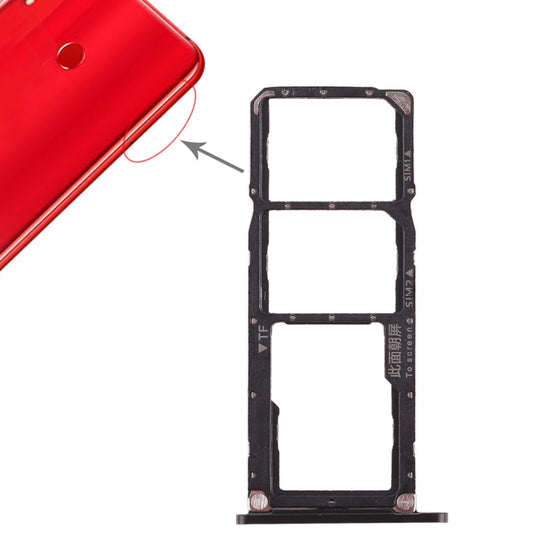 2 x SIM-Kartenfach / Micro-SD-Kartenfach für Huawei Honor 8X Max (Schwarz)