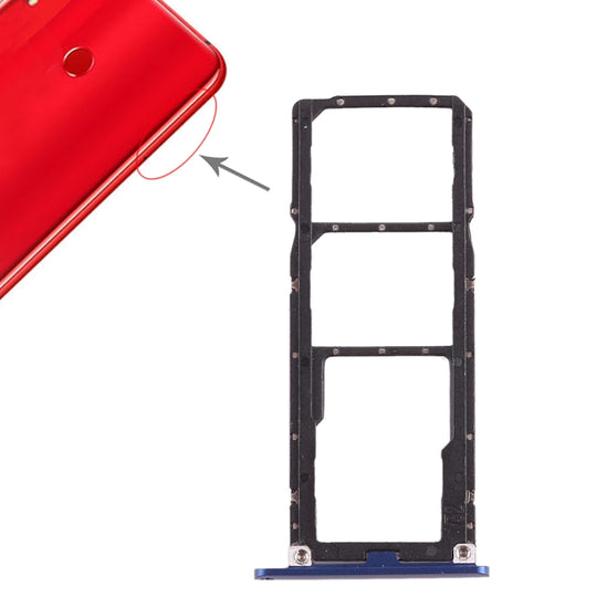 2 x SIM-Kartenfach / Micro-SD-Kartenfach für Huawei Honor 8X Max (Blau)