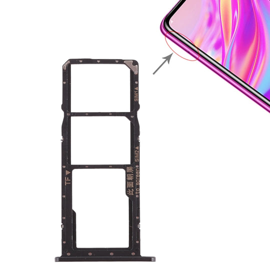 2 x SIM-Kartenfach / Micro-SD-Kartenfach für Huawei Enjoy 9 (Schwarz)