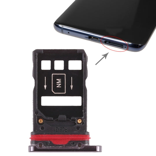 2 x SIM-Kartenfach für Huawei Mate 20 Pro (Schwarz)