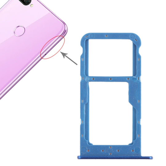 SIM-Kartenfach + SIM-Kartenfach / Micro-SD-Kartenfach für Huawei Honor 9i (Blau)