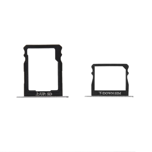 For Huawei P8 SIM Card Tray and Micro SD Card Tray(Black) by buy2fix