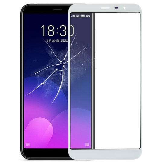 Frontscheibe Äußere Glaslinse für Meizu M6T (Weiß)